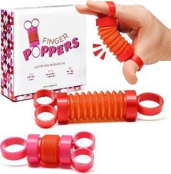 Finger Poppers Fidget Toy - Finger Fidget Toy for Adults and Kids - Finger Strengthener and Exerciser 