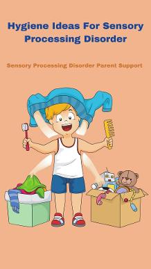 boy with sensory processing disorder holding brush and toothbrush with dirty clothing Hygiene Ideas For Sensory Processing Disorder 