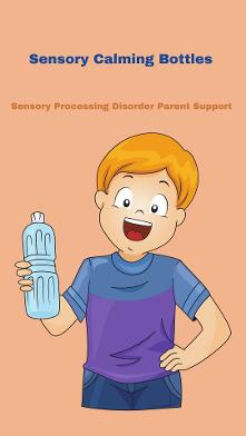 child with sensory differences holding sensory calming bottle Sensory Calming Bottles  
