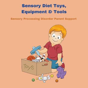 Sensory Processing Disorder Sensory Diet Toys, Equipment & Tools  child with sensory processing differences playing with sensory tools 
