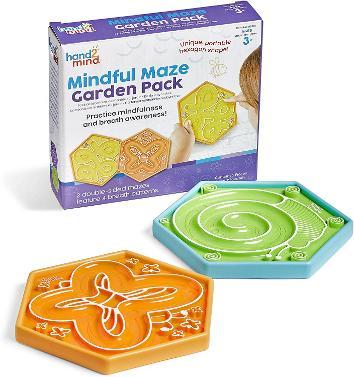 hand2mind Mindful Maze Garden Pack, Finger Labyrinth for Kids