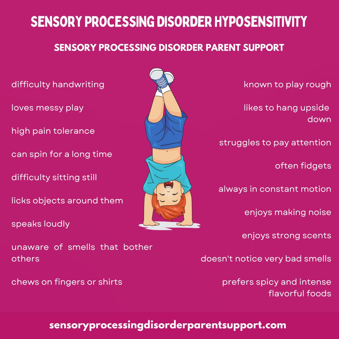 Sensory Processing Disorder Hyposensitivity sensory seeker